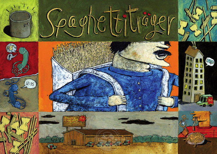 Die Illstration von Jan-Hendrik Holst zeigt den &laquo;Spaghettitr&auml;ger&raquo;