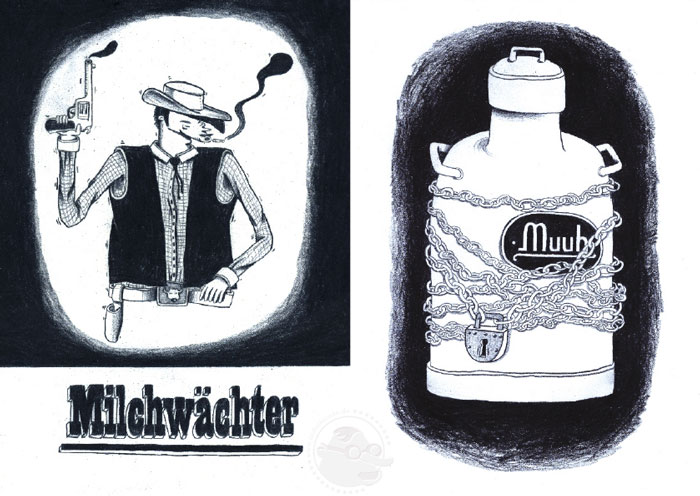 Die Illstration von Jan-Hendrik Holst zeigt den &laquo;Milchw&auml;chter&raquo;